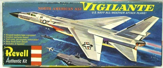 Revell 1/83 A3J Vigilante 'S' Issue - (A5A), H196-98 plastic model kit